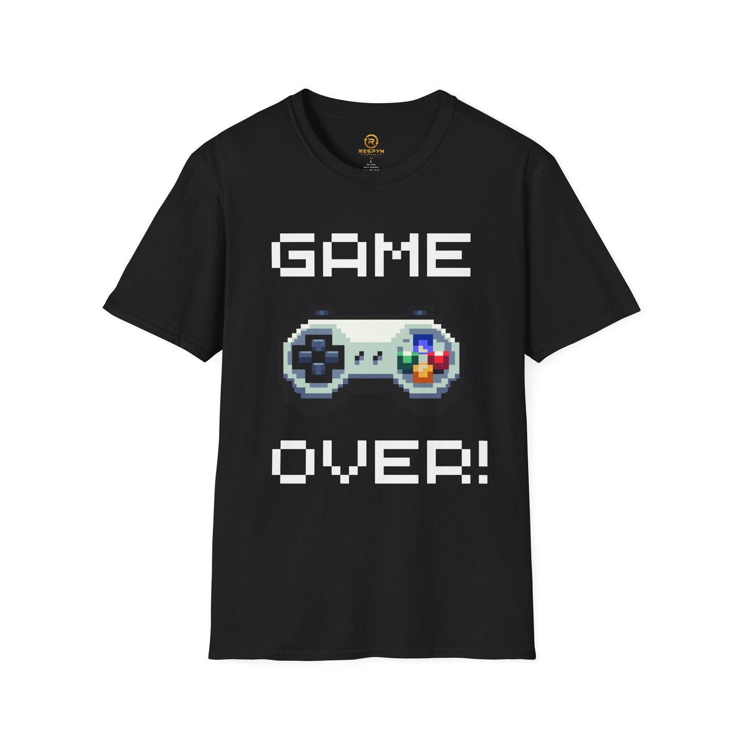Retro Game Over Pixel Controller Shirt | Funny Gamer T-Shirt | 8-Bit Gaming Tee | Gift for Gamers