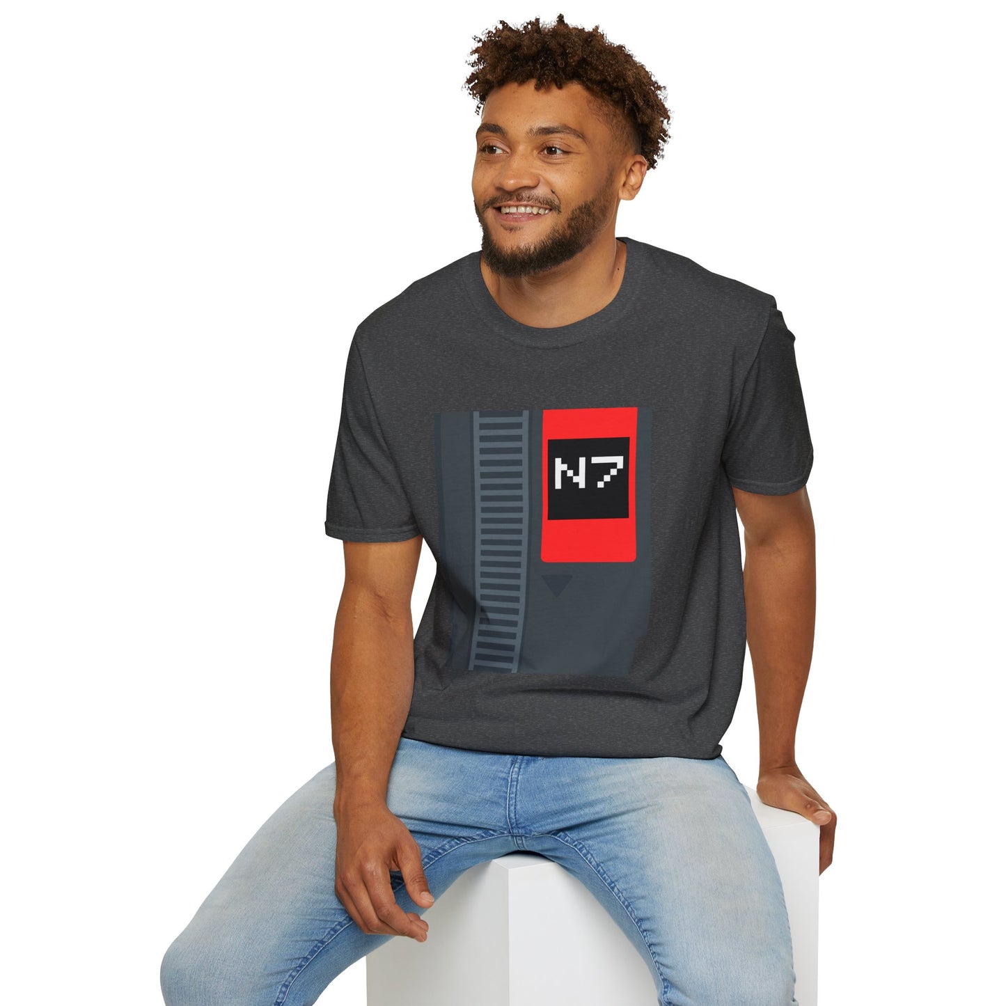 Mass Effect N7 Retro NES Cartridge T-Shirt - Unisex Softstyle Gaming Tee