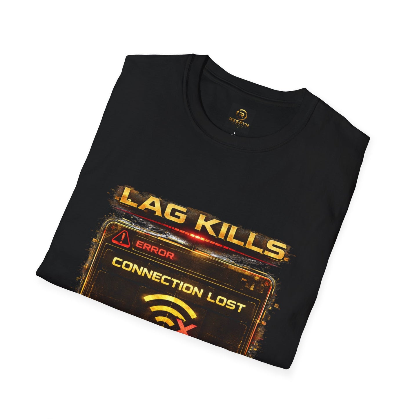 Lag Kills T-Shirt — "Connection Lost / Reconnecting" Gamer Tee